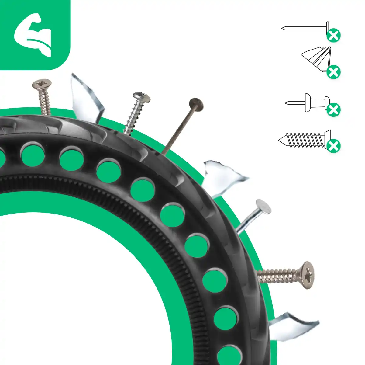 2 pneumatici pieni per scooter Xiaomi