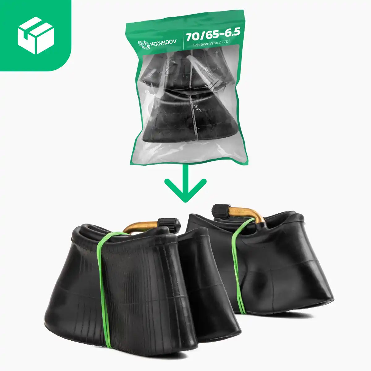 Camera d'aria 10 pollici valvola angolata 70/0