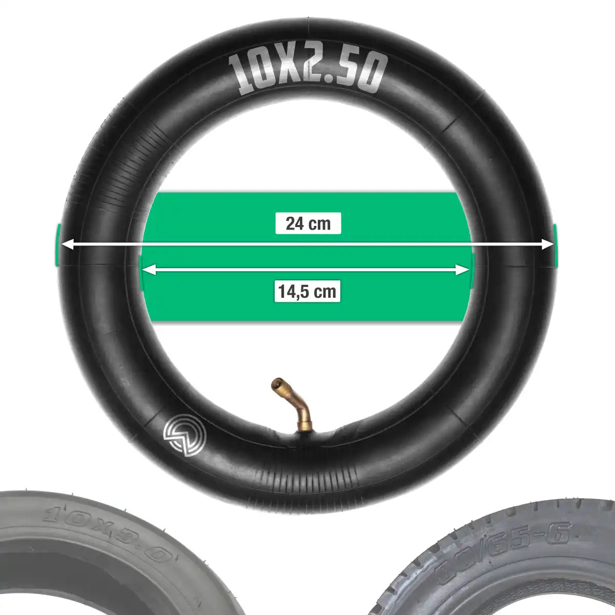 Camera d'aria 10 pollici valvola angolata