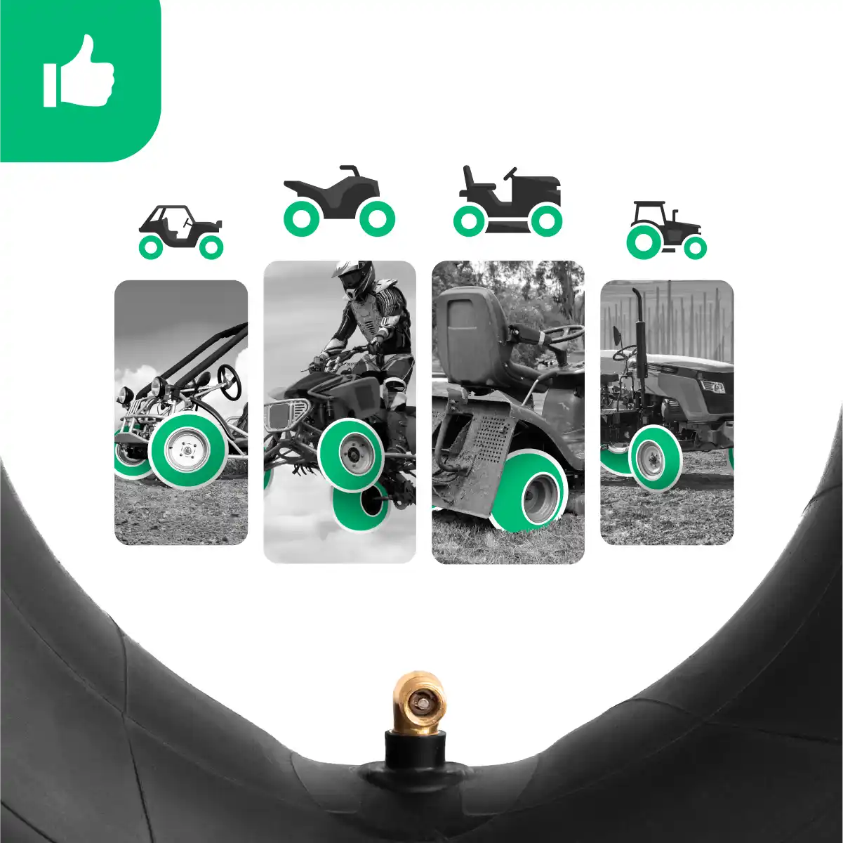 Camera d'aria 13 x 5 00 6 valvola angolata buggy