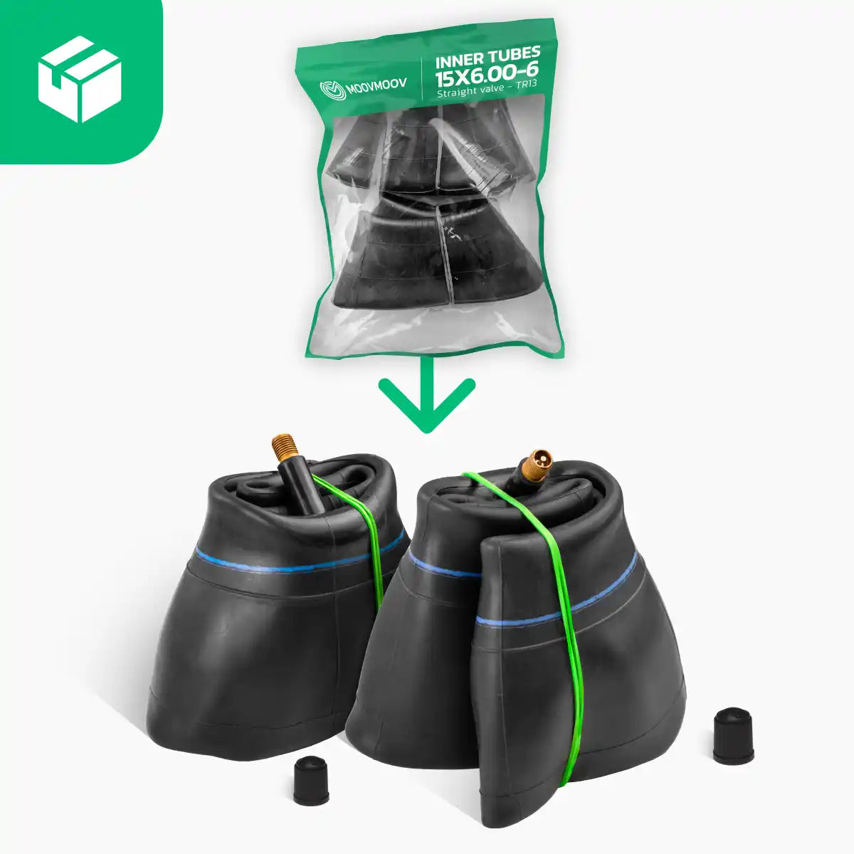 Camera d'aria 15 pollici valvola dritta