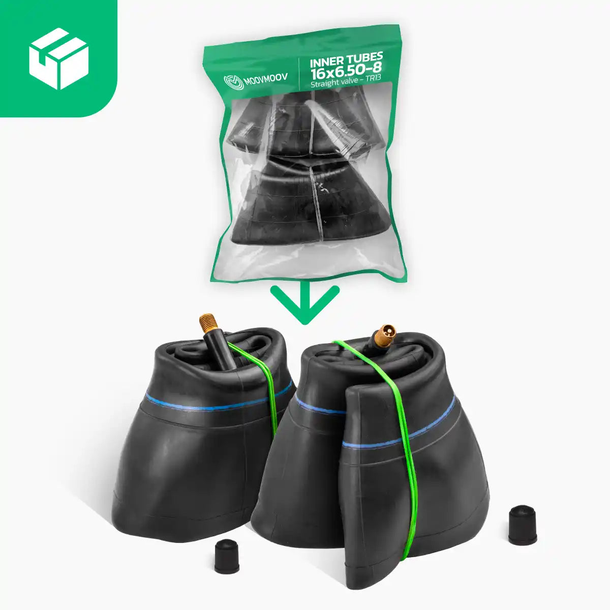 Camera d'aria 16x6.50-8 trattorino tagliaerba valvola dritta