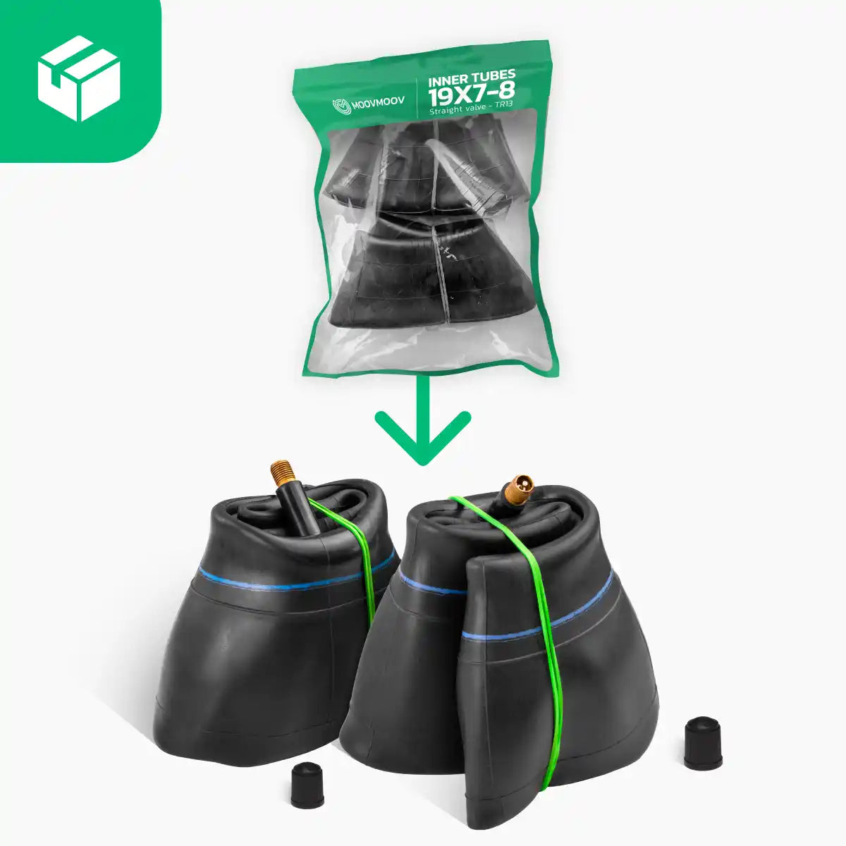 Camera d'aria 19 pollici valvola dritta