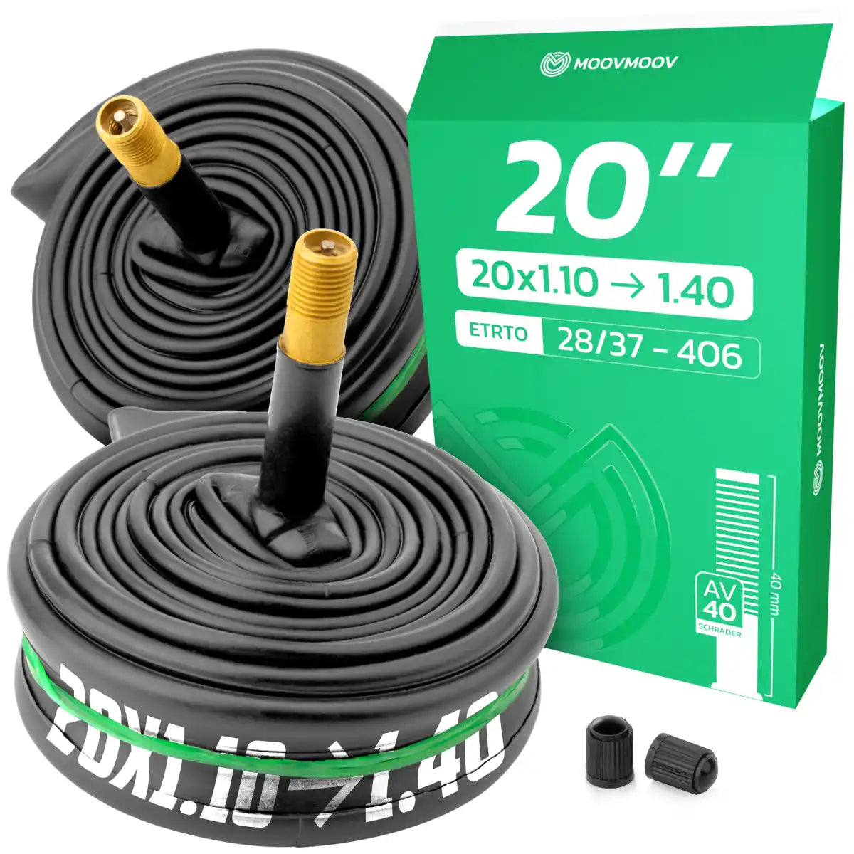 Camera d'aria 20 x 1 10 1 40 valvola schrader 40mm