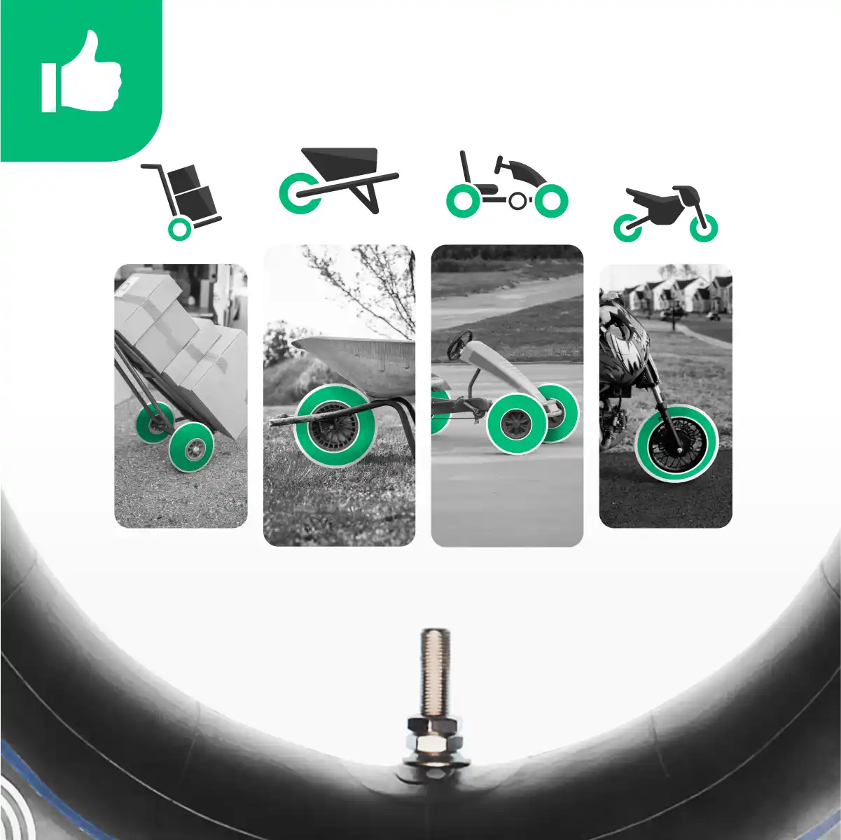 Camera d'aria 3.50-8