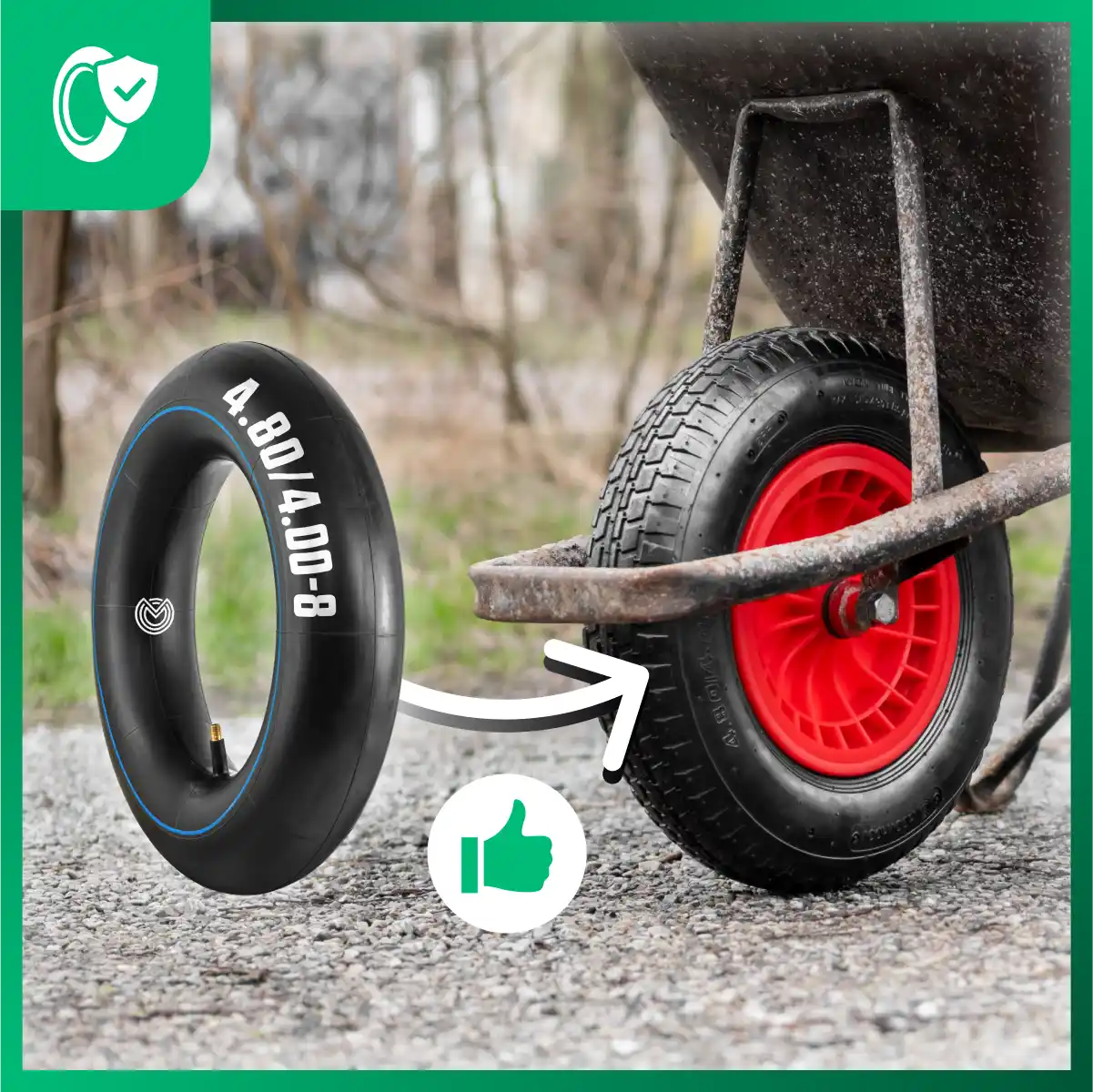 Camera d'aria 4.80/4.00-8 carriola