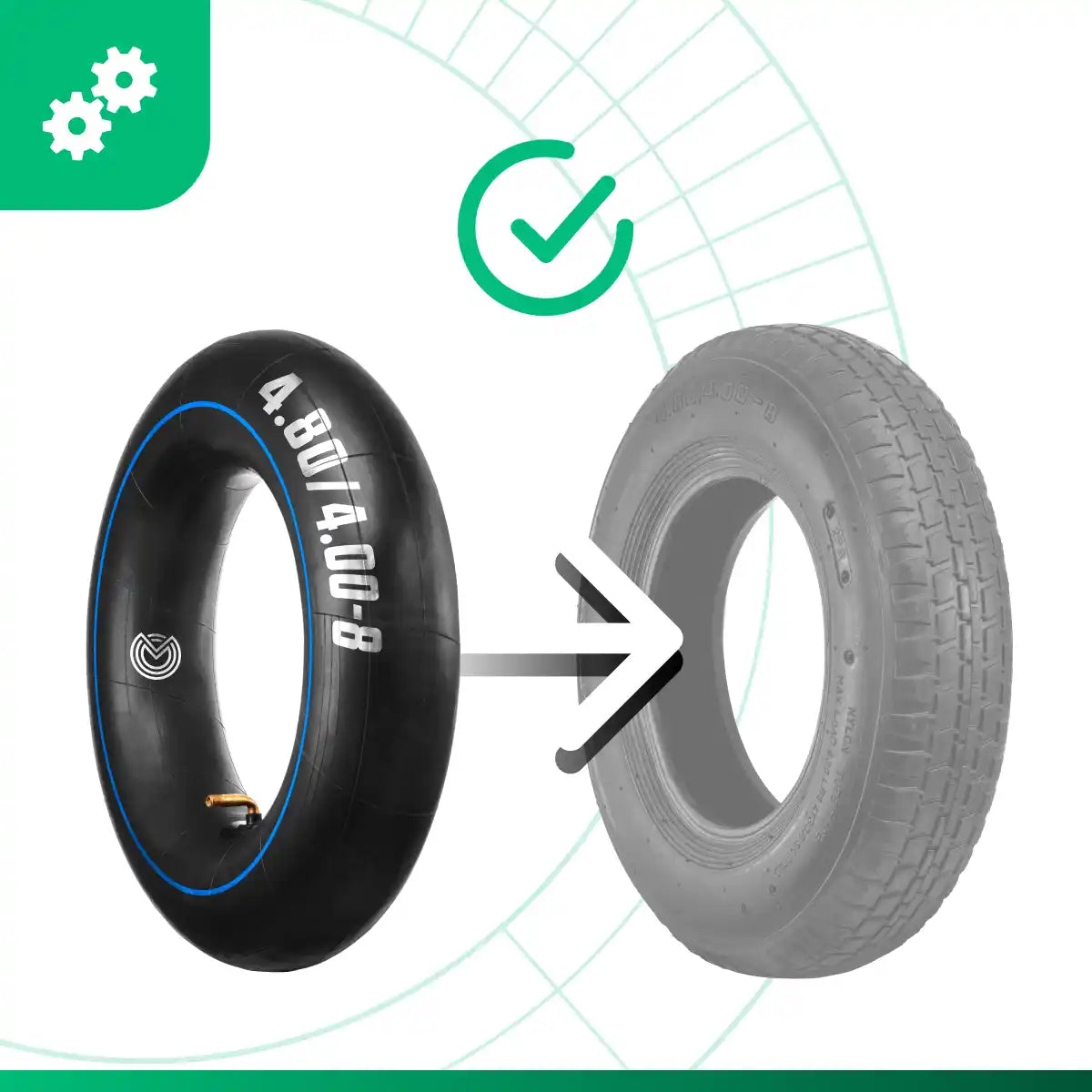 Camera d'aria 4.80/4.00-8 moovmoov