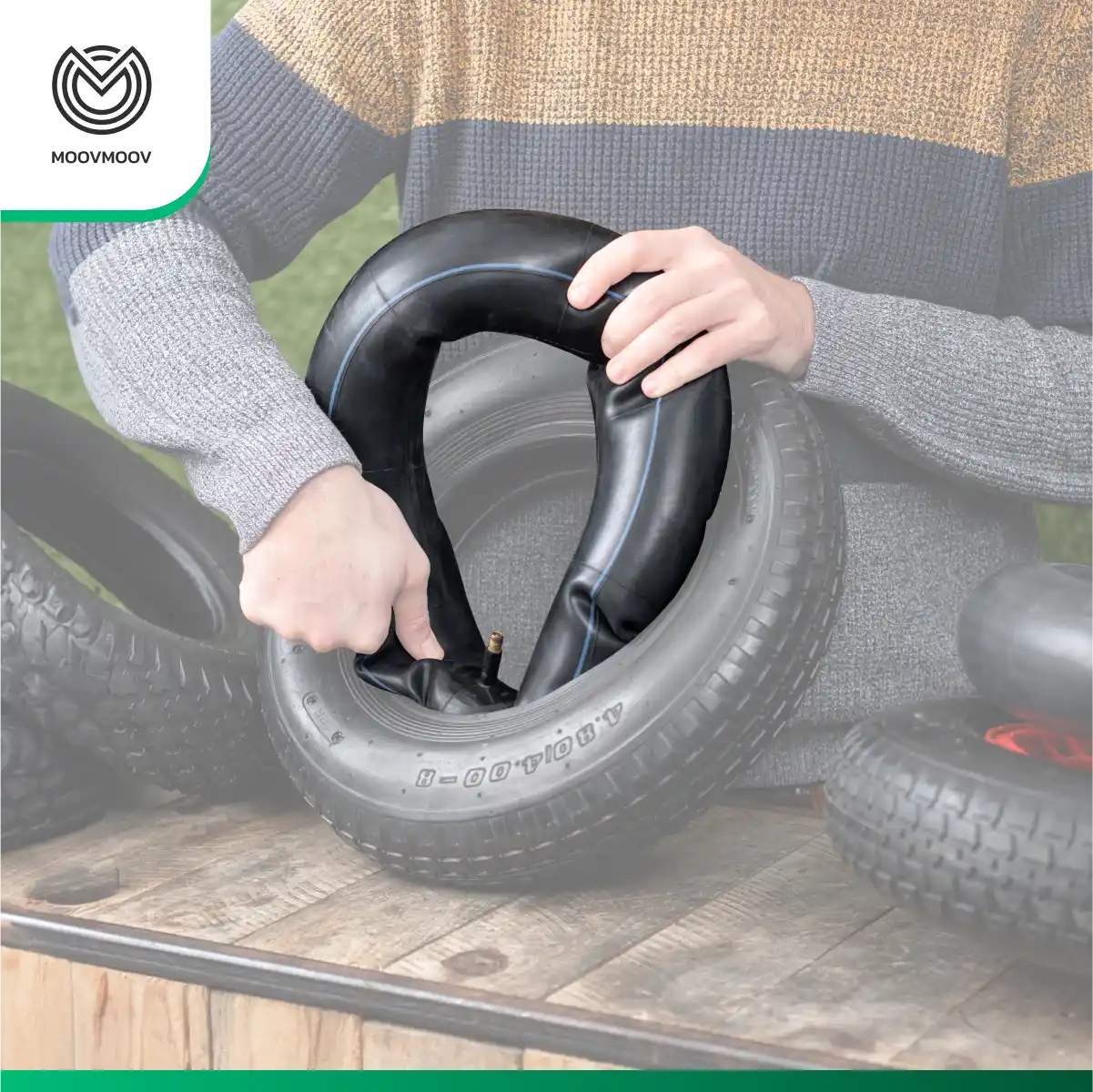 Camera d'aria 4 80 valvola dritta carriola