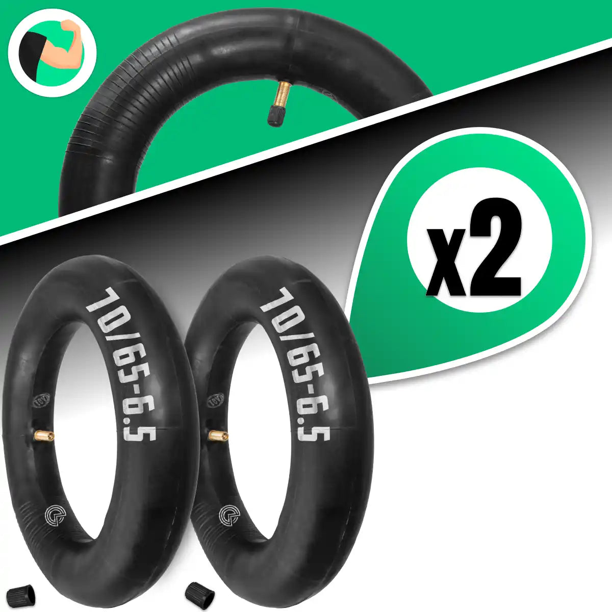 Camera d'aria 70/65 monopattino valvola dritta