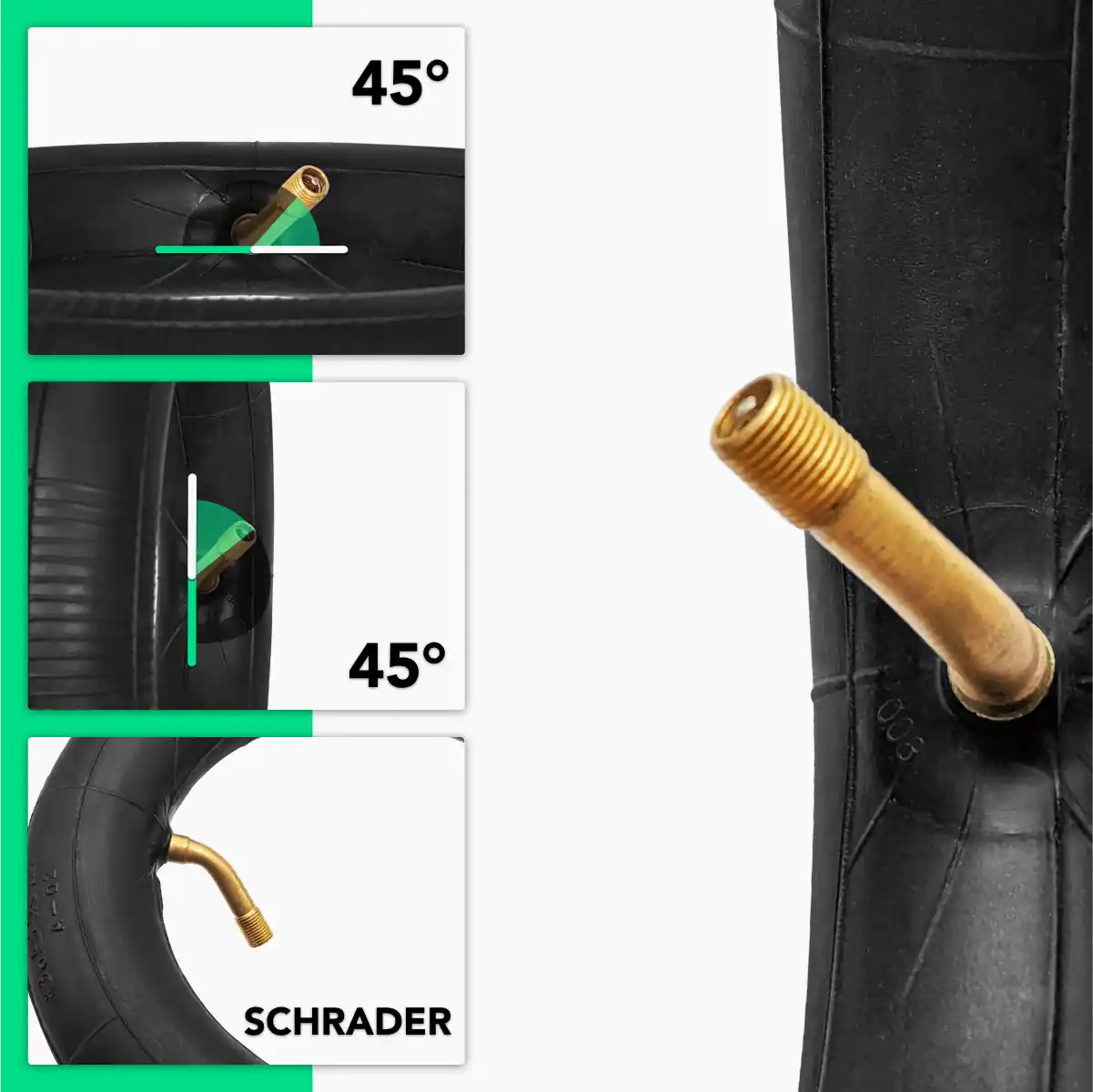 Camera d'aria 8 5 x2 valvola piegata schrader