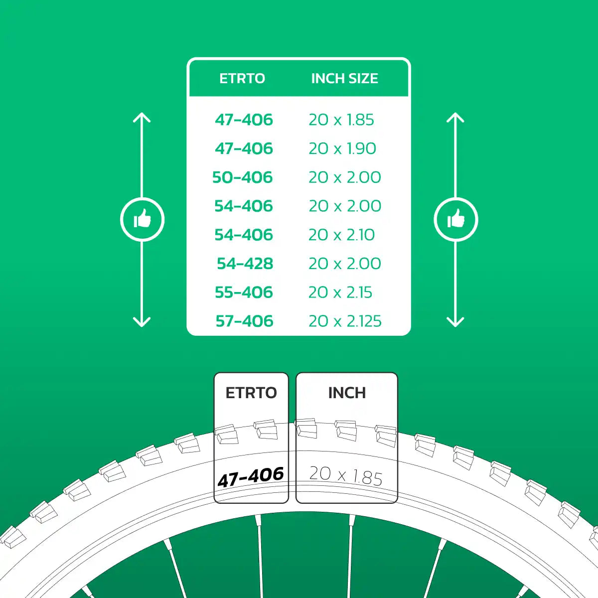 Camera d'aria compatibile 20x1.85 > 2.125 bici bambino