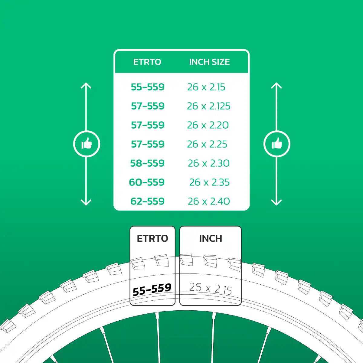 Camera d'aria compatibile 26x2.15 > 2.40 valvola schrader 40mm