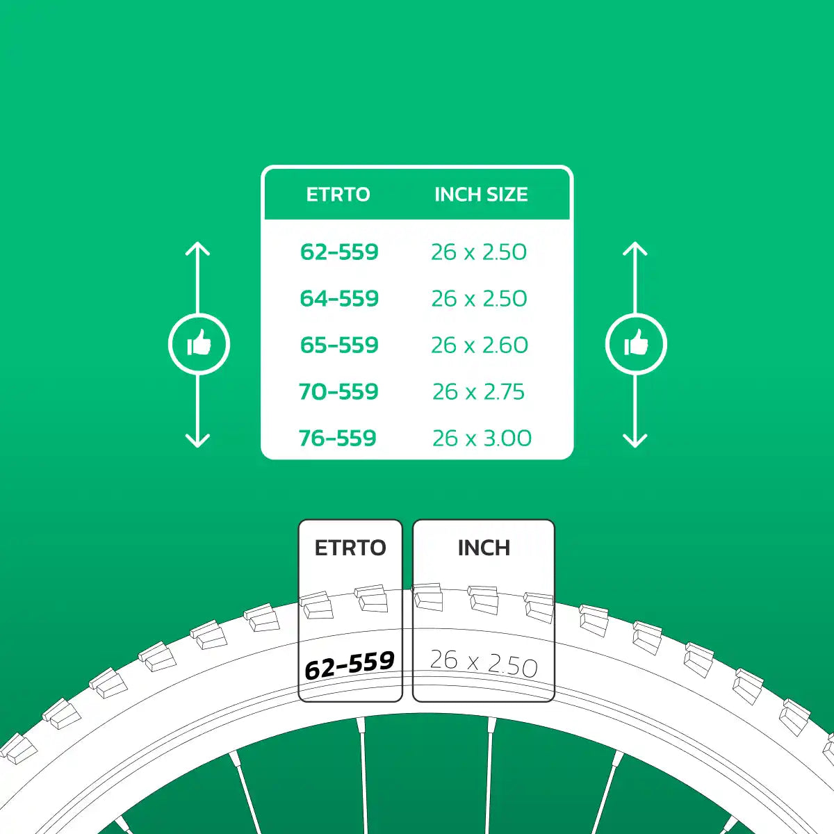 Camera d'aria compatibile 26x2.50 > 3.00 valvola presta 40mm