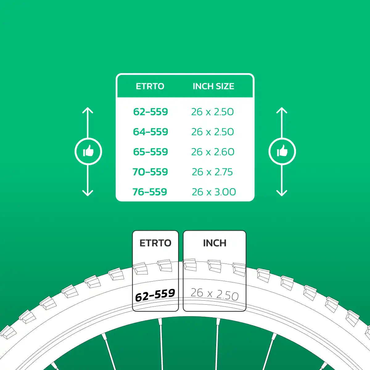 Camera d'aria compatibile 26x2.50 > 3.00 valvola schrader 40mm