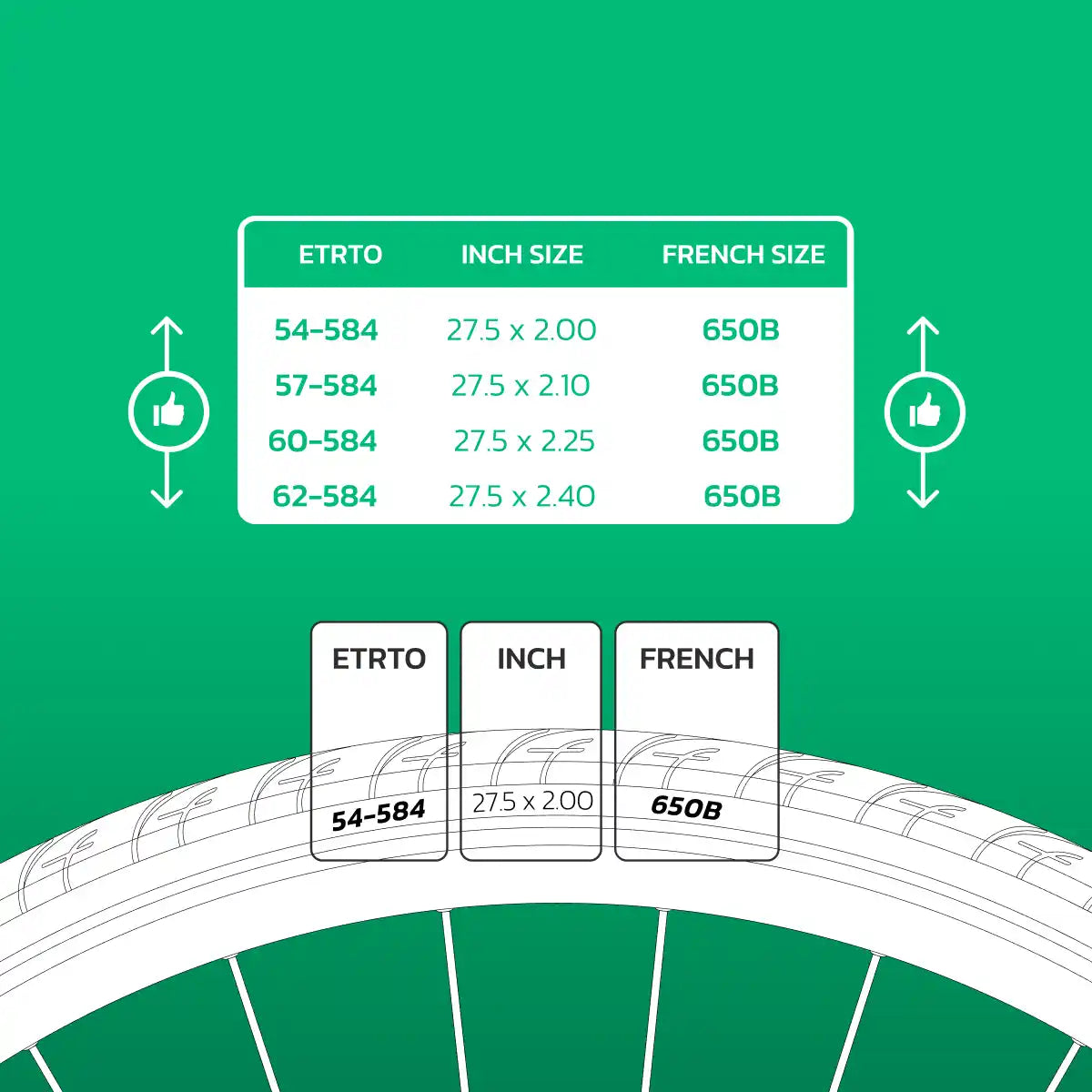 Camera d'aria compatibile 27.5x2.00 > 2.40 valvola presta 40 mm