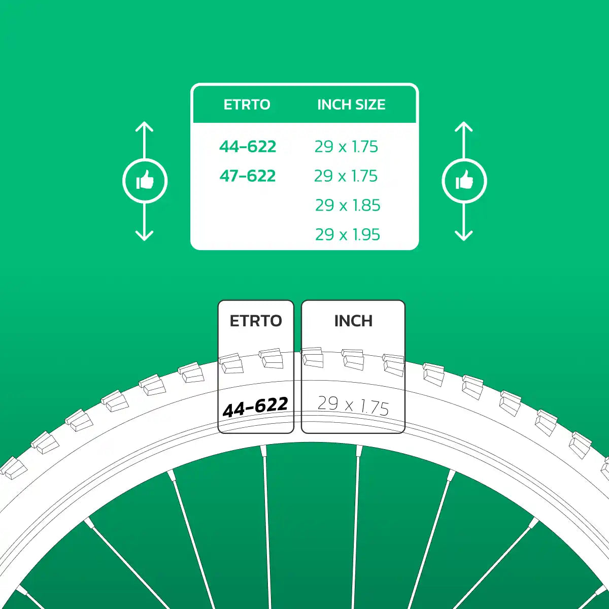 Camera d'aria compatibile 29x1.75 > 1.95 valvola presta 40mm