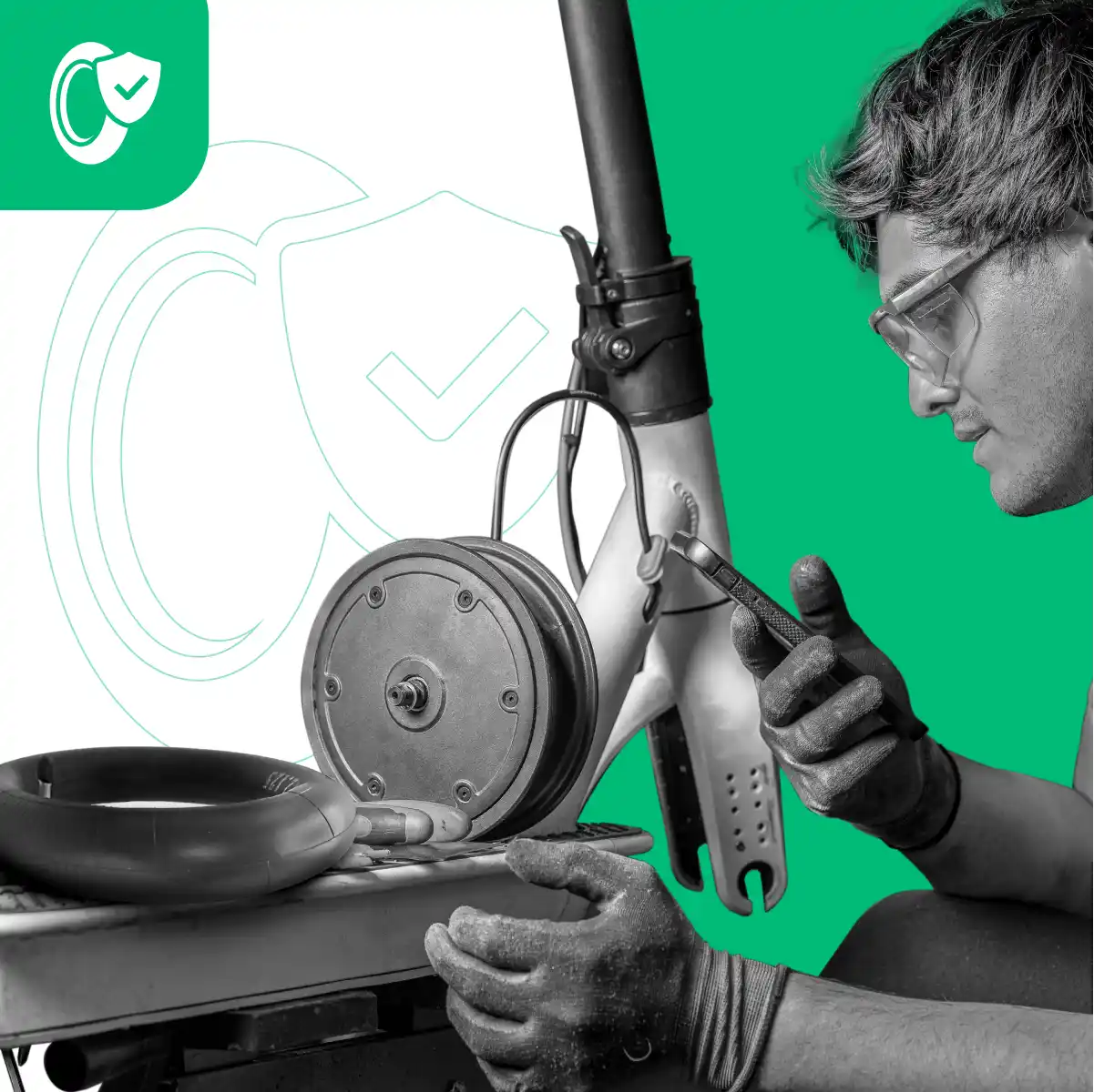 Camera d'aria hoverboard 10x2.125 valvola angolare