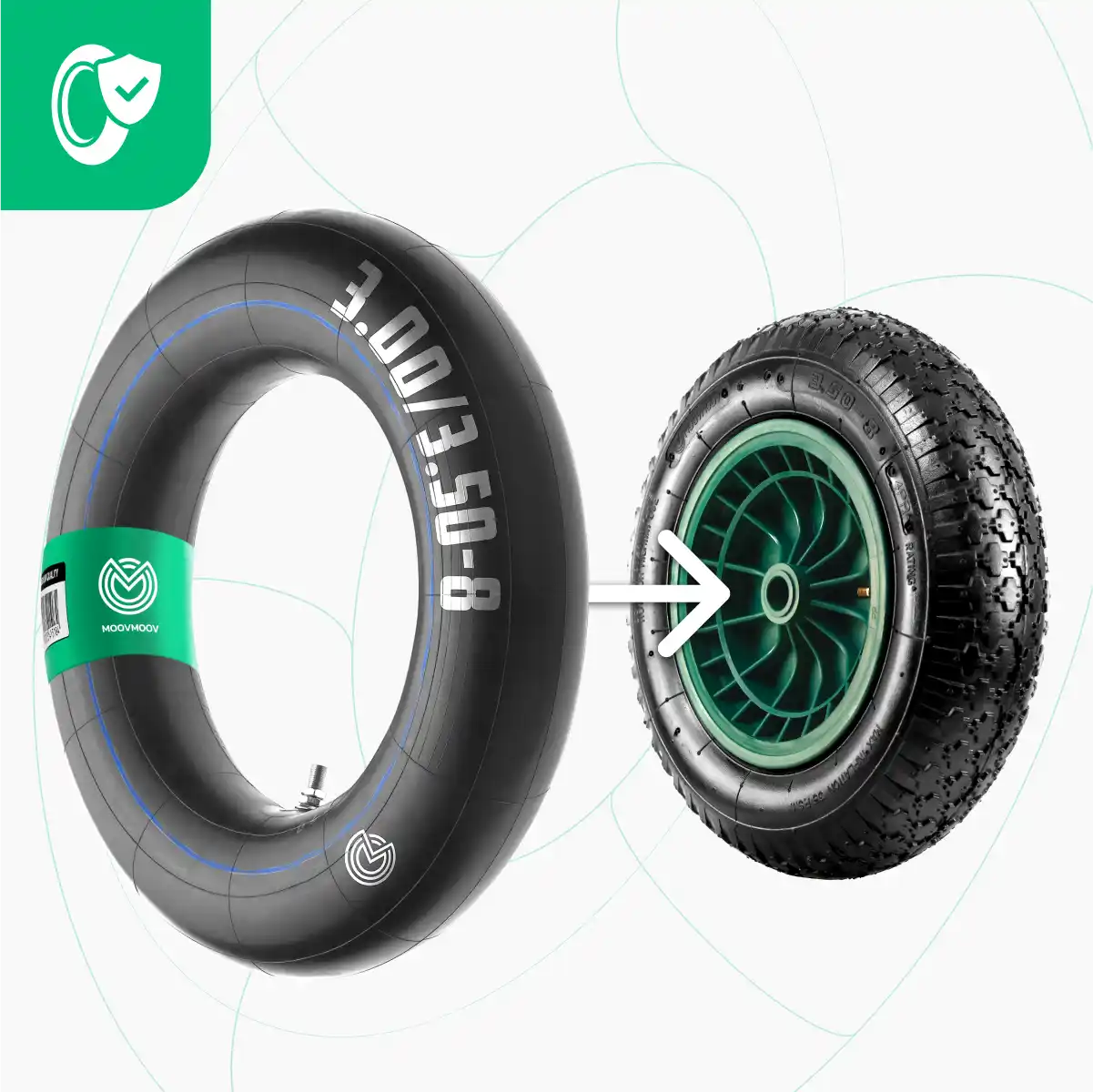 Camera d'aria mini moto 3 00 3.50-8