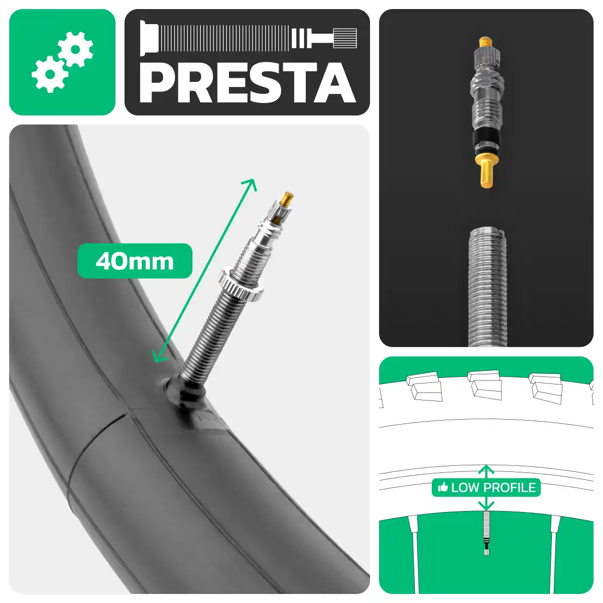 camera d'aria per bici 29x2.00 > 2.40 valvola presta 40mm