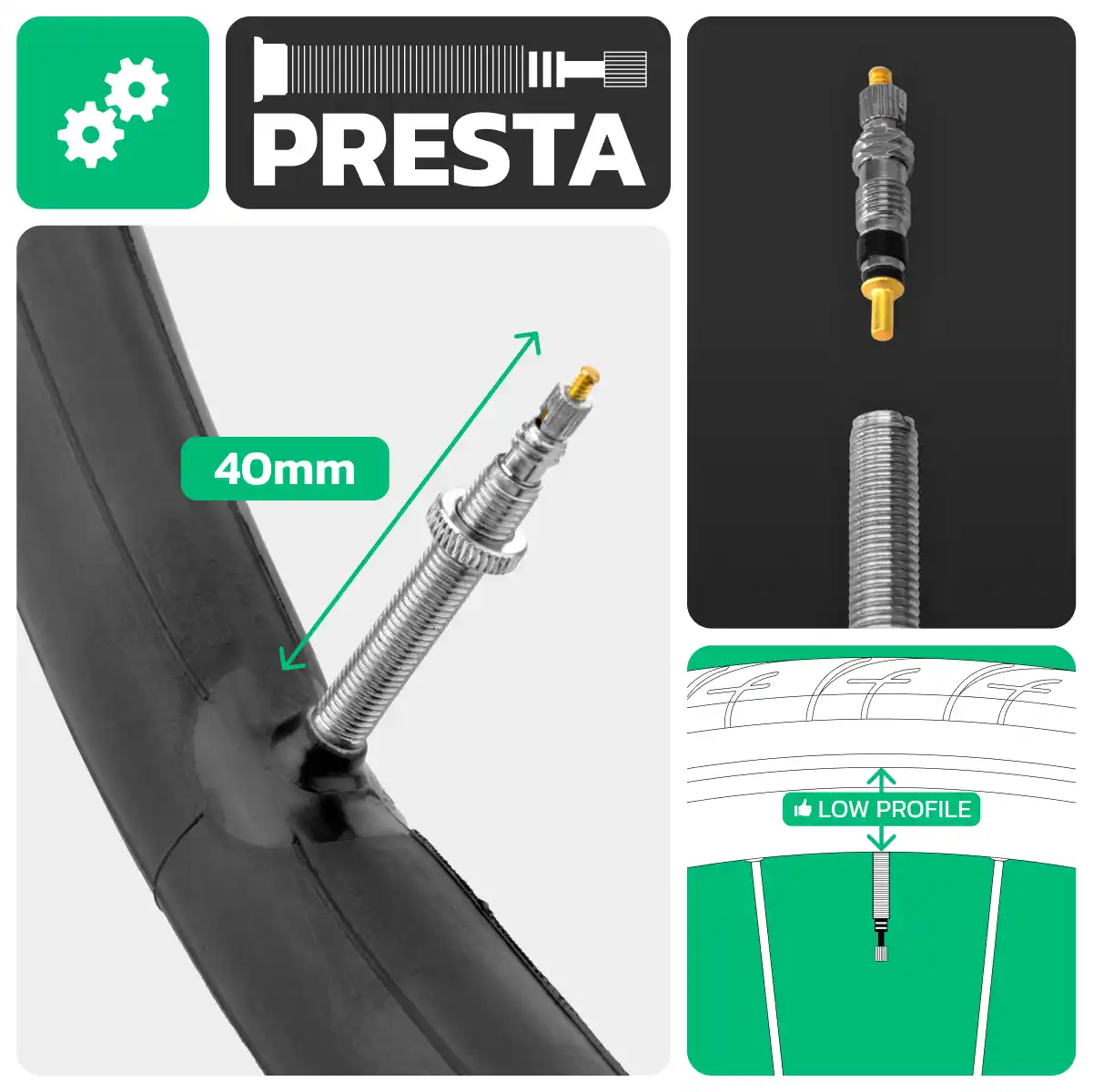 Camera d'aria per bici 700cx28-32 valvola Presta 40mm