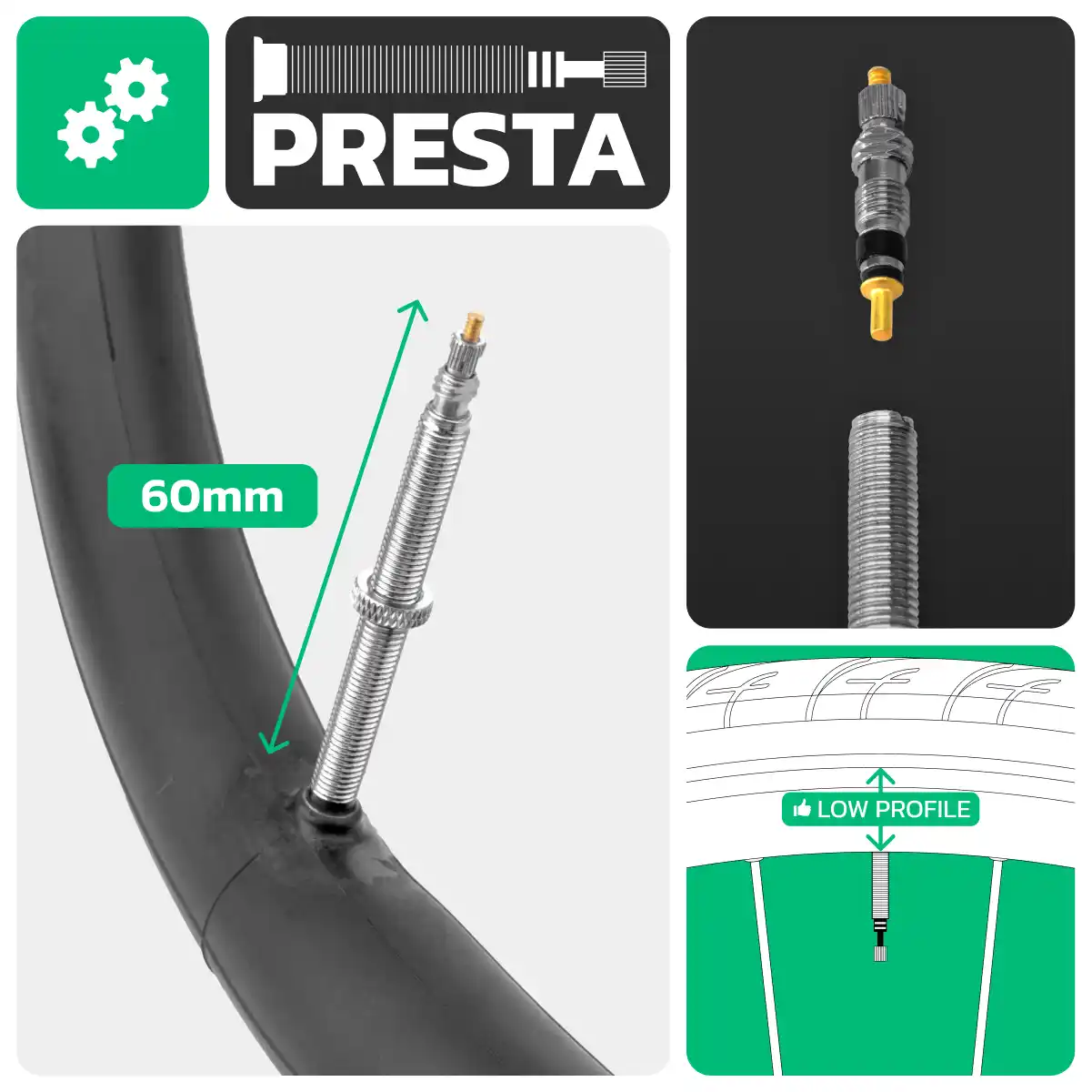 Camera d'aria per bici 700cx28-32 valvola presta 60mm