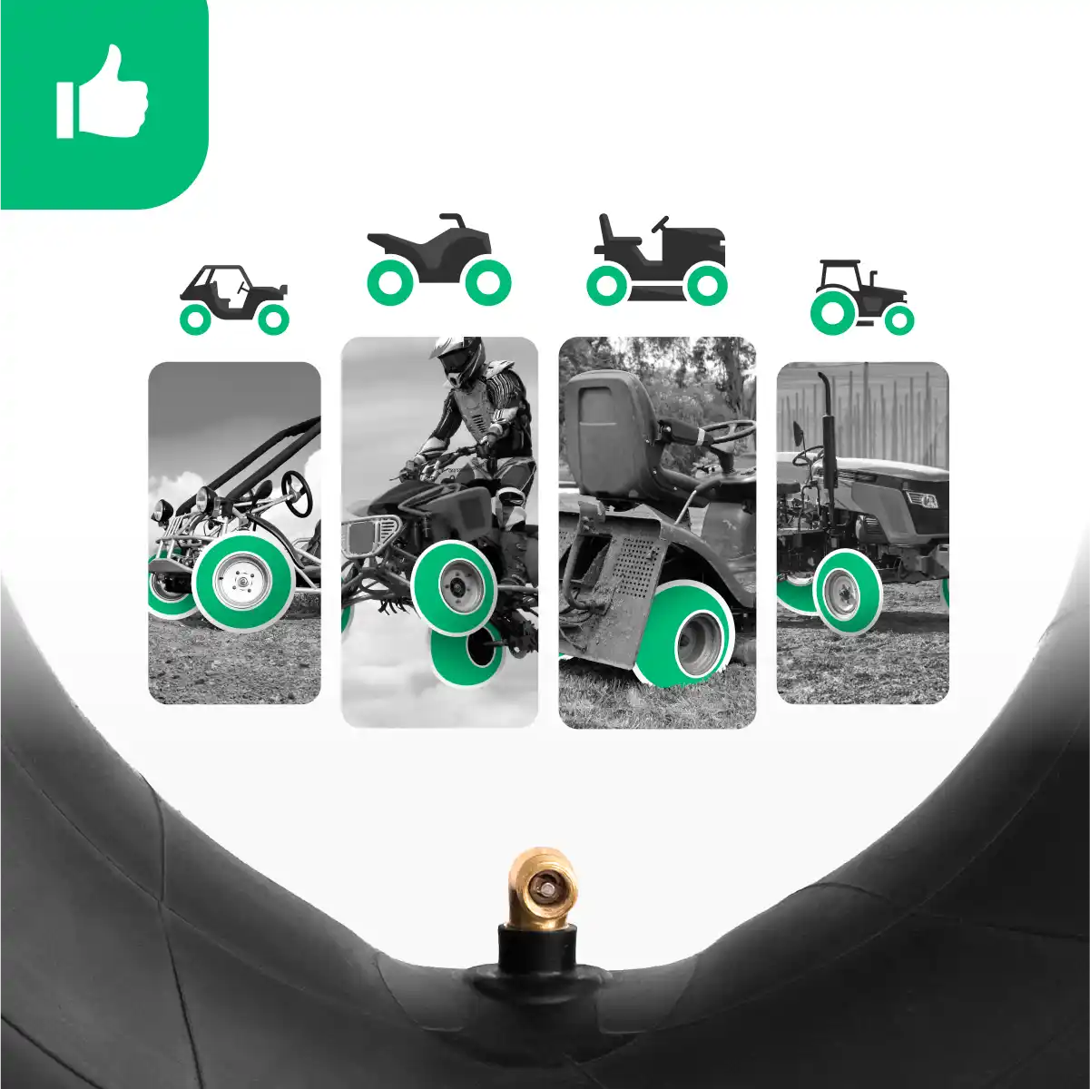 Camera d'aria quad 16x6.50-8