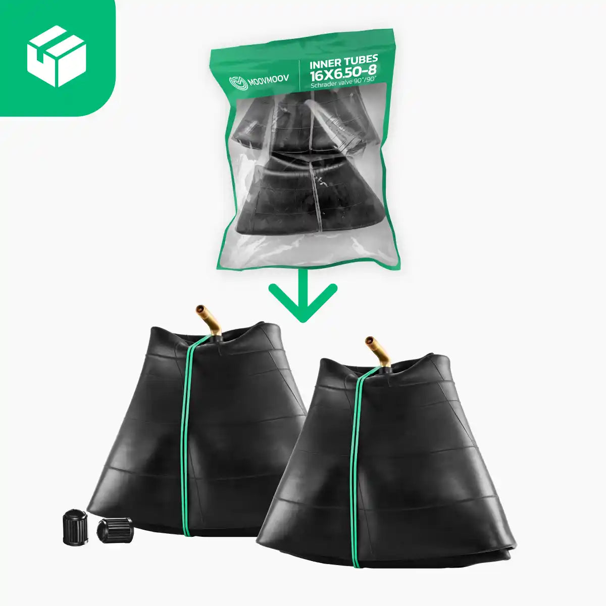 Camera d'aria trattorino tosaerba 16x6.50-8