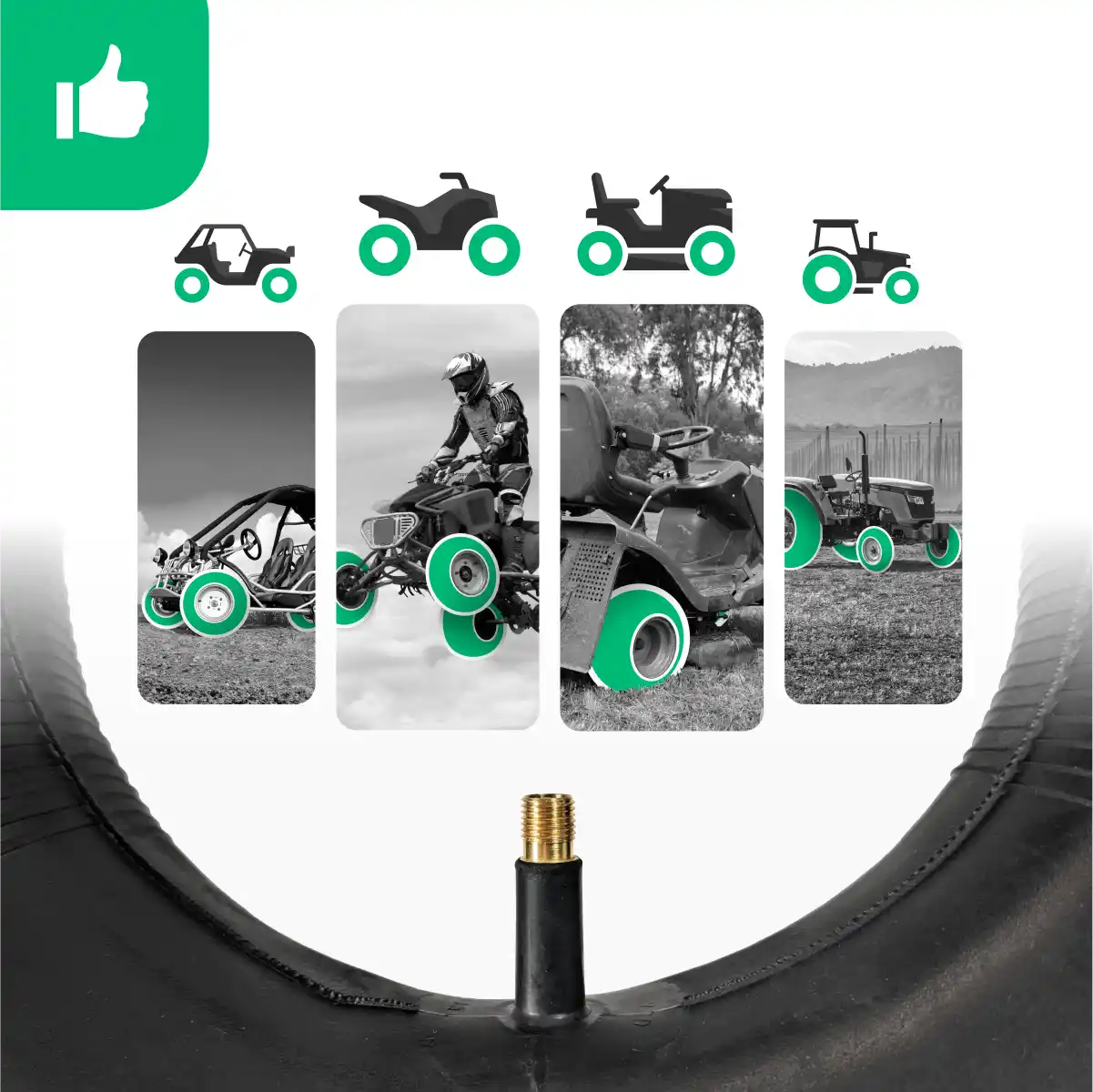 Camera d'aria trattorino tagliaerba 20 x 8 00 10 8