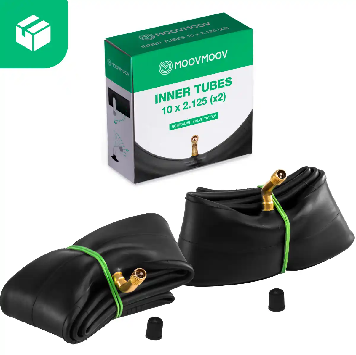 camera d'aria monopattino 10x2.125 valvola piegata