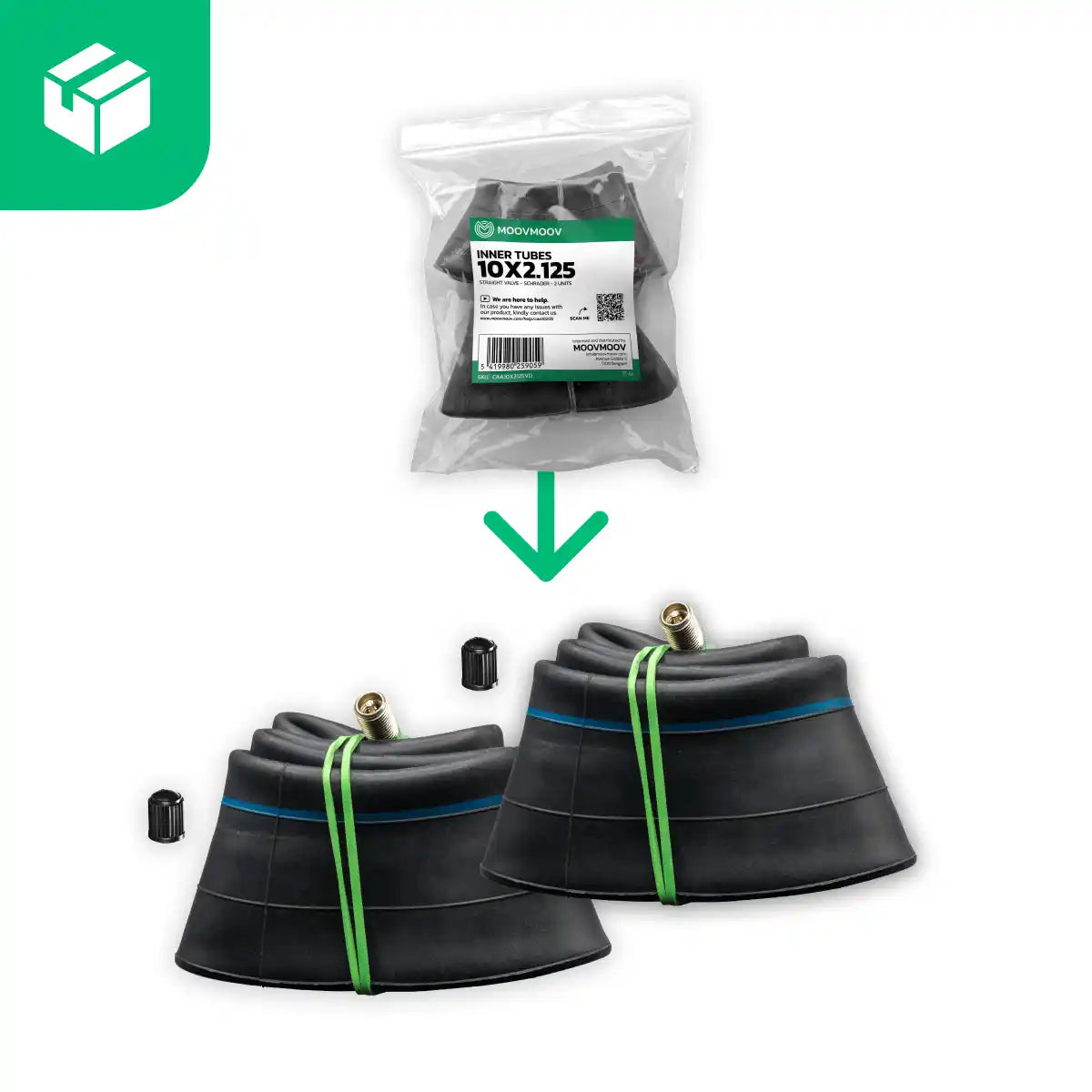 Camera d'aria monopattino 10x2.125