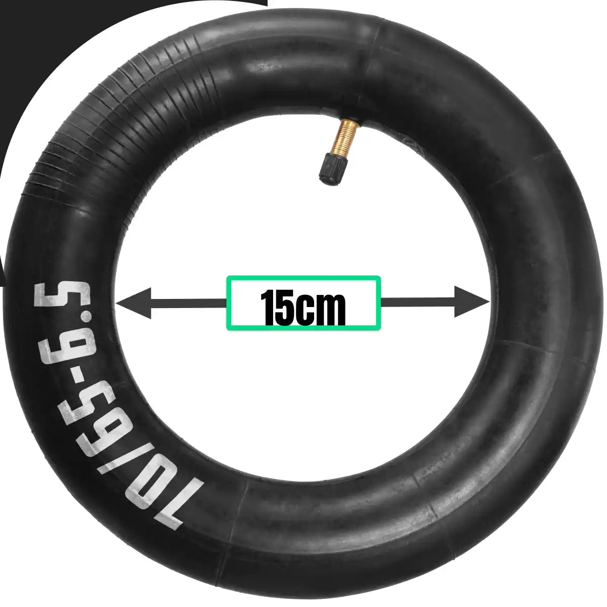 Camera d'aria monopattino elettrico valvola dritta 70/65-6.5