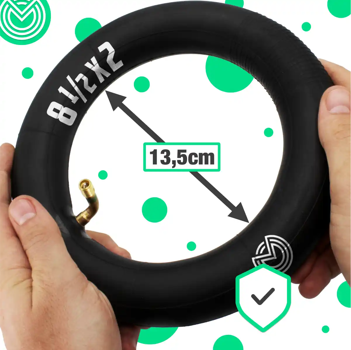 camera d'aria monopattino elettrico 8 1/2x2 l