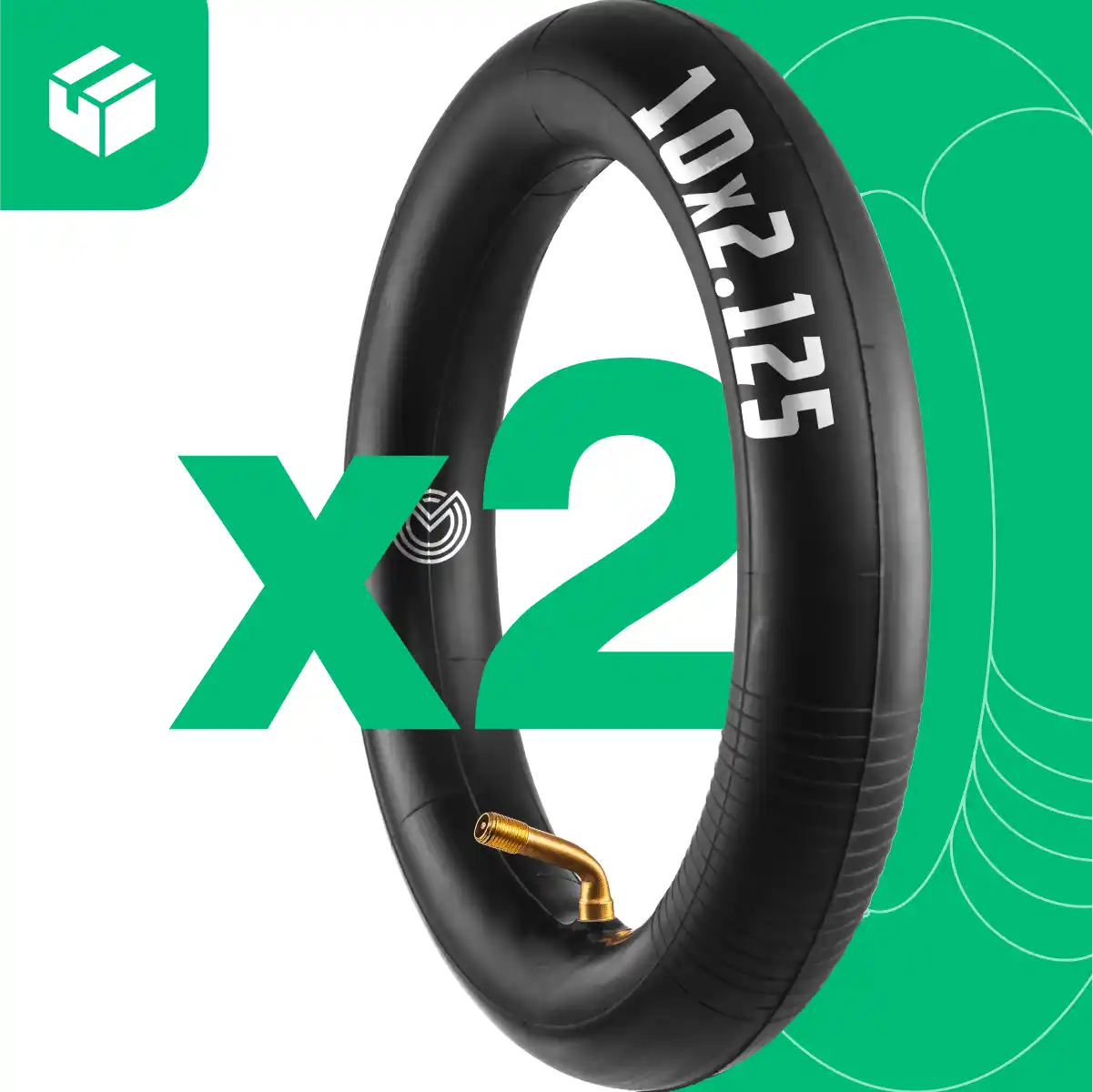 Camere d'aria 10x2.125 valvola curva 70/90