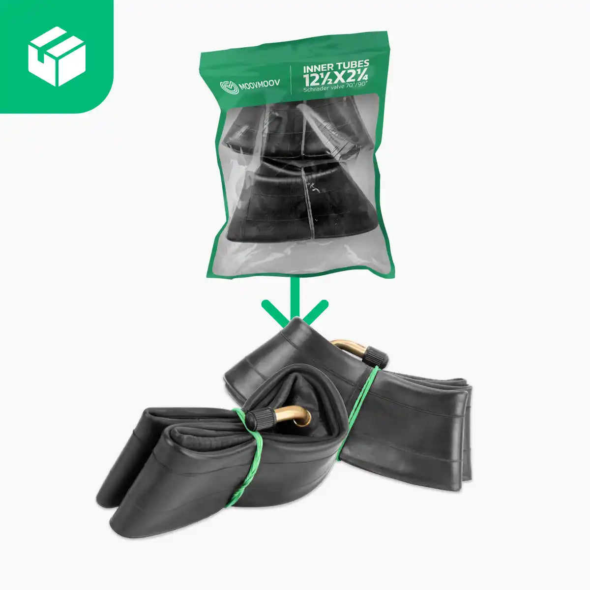 Camere d'aria 12 1/2x2 1/4 valvola angolata