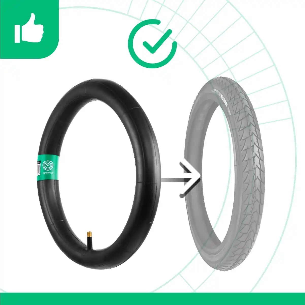 Camere d'aria 14 pollici valvola dritta