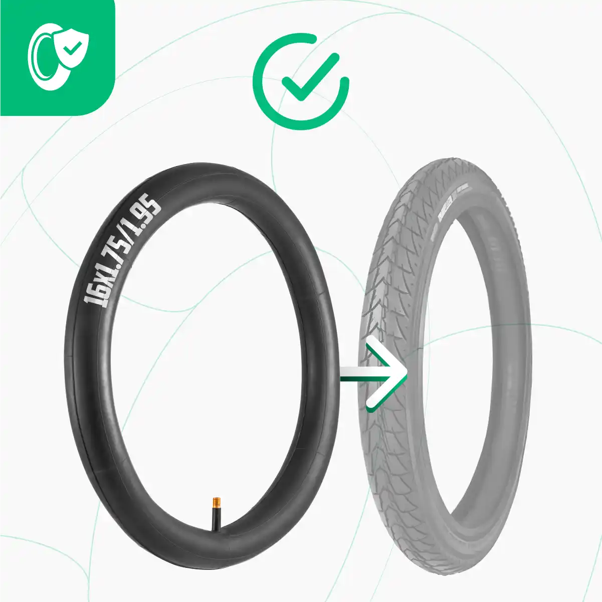 Camere d'aria 16 pollici gomma resistente