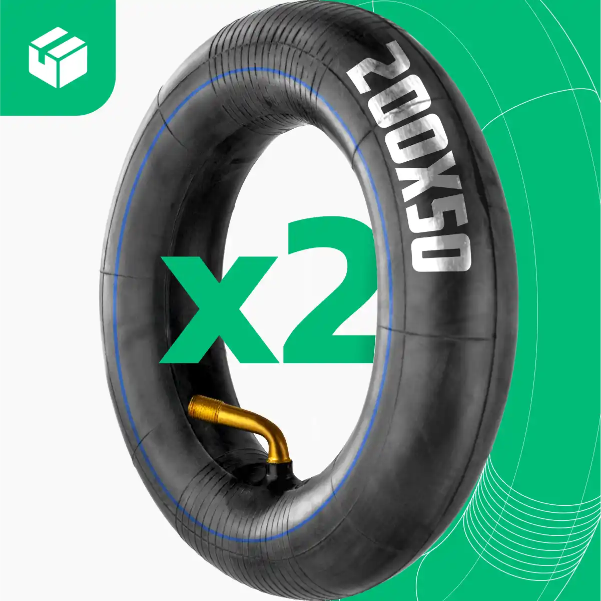 Camere d'aria 200 50 valvola piegata 90/45