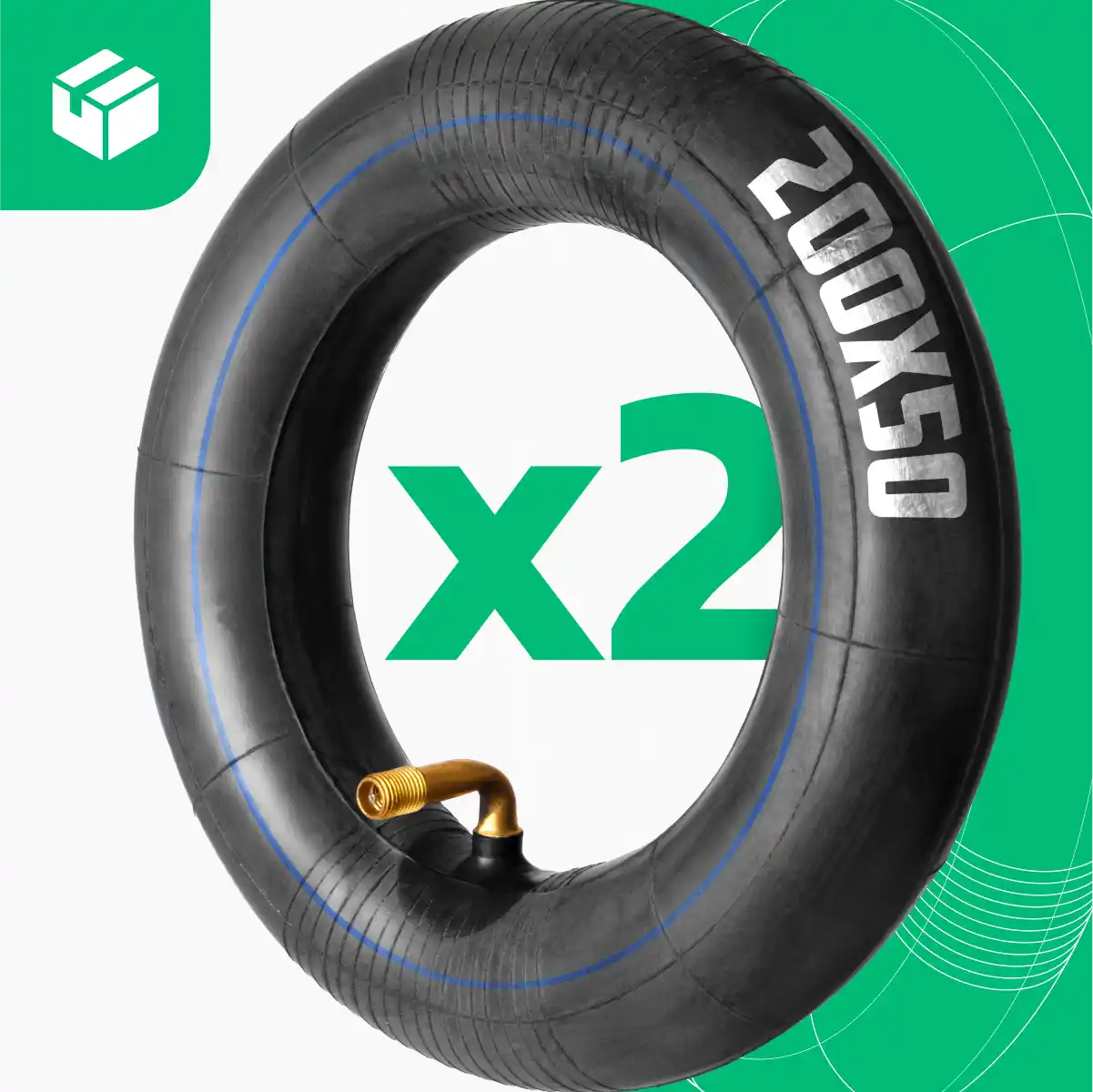 Camere d'aria 200 50 valvola piegata