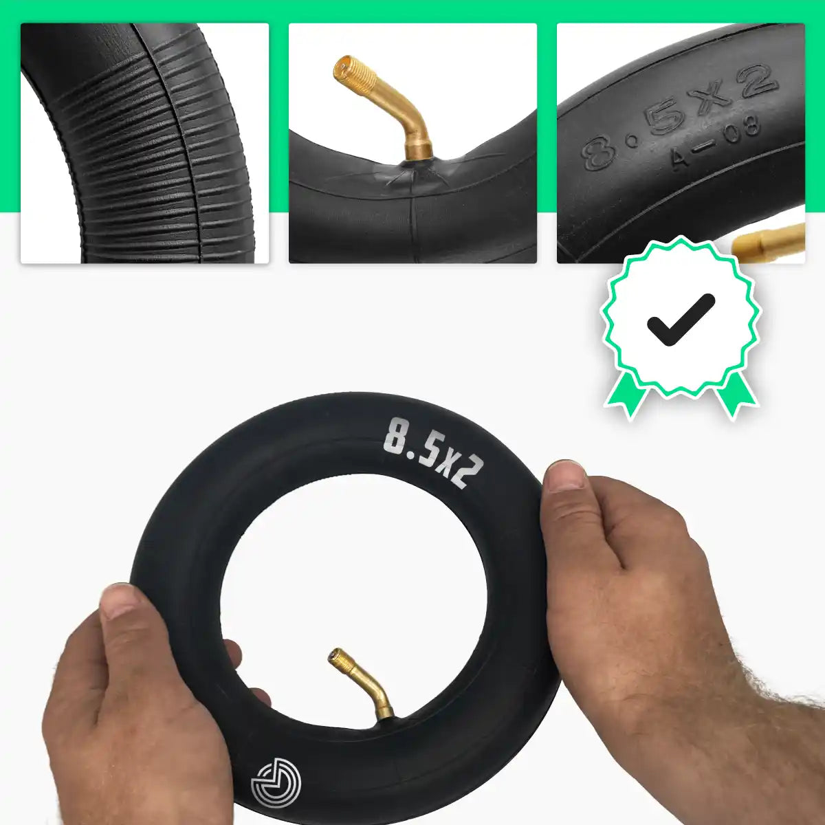 Camere d'aria ruota 8.5x2 valvola 45