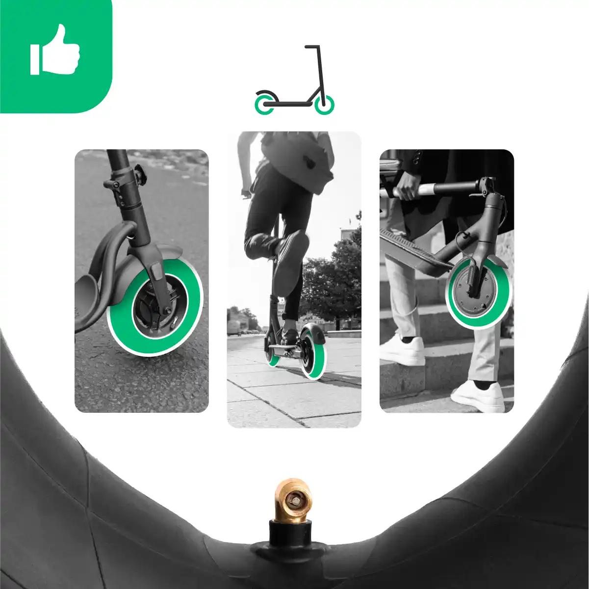 Camere d'aria per monopattino 10x2.5