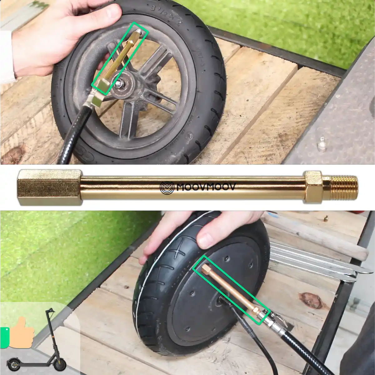 Beccuccio gonfiaggio bici e monopattino 10 cm