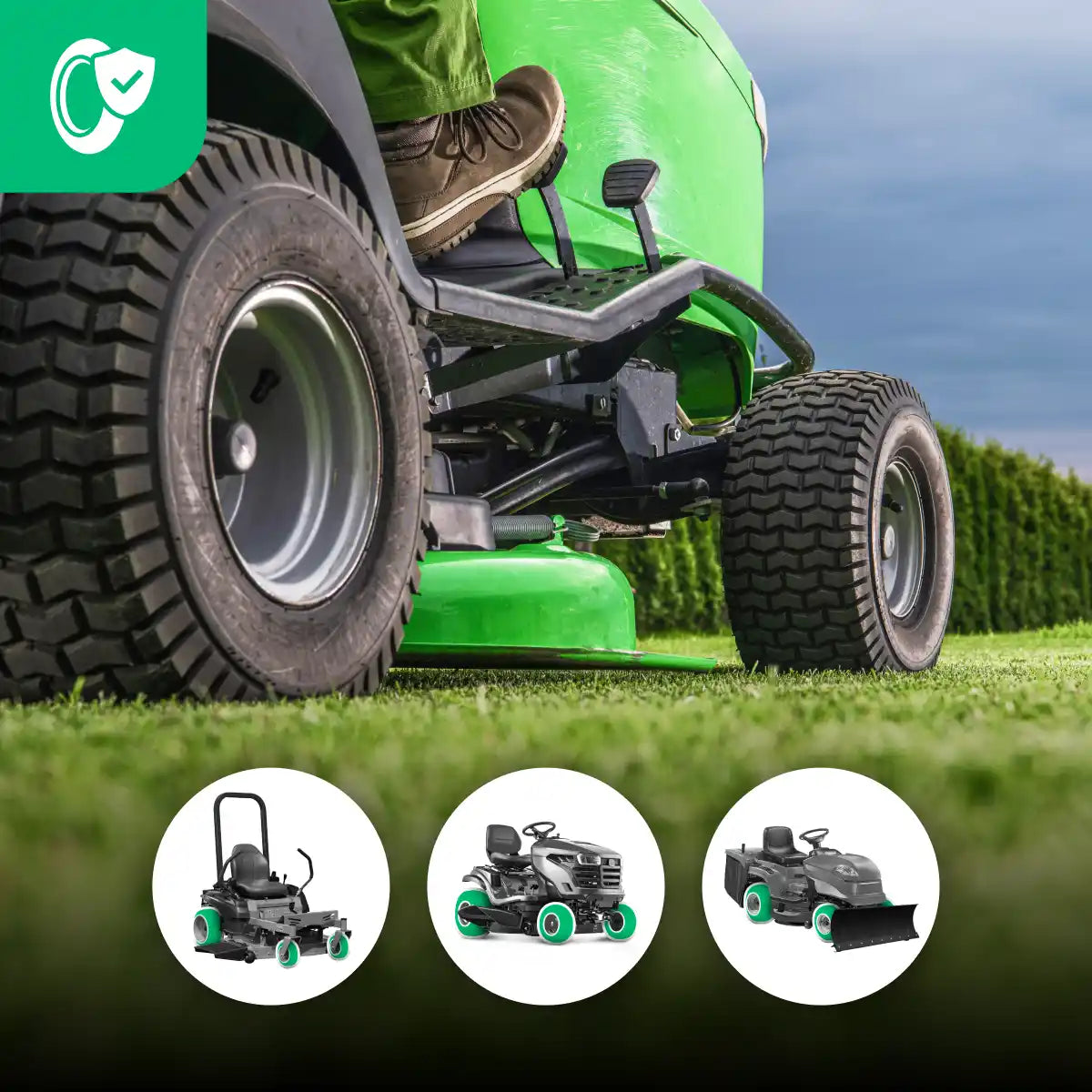 Pneumatico 15x6.00-6 con camera d'aria valvola dritta turf saver