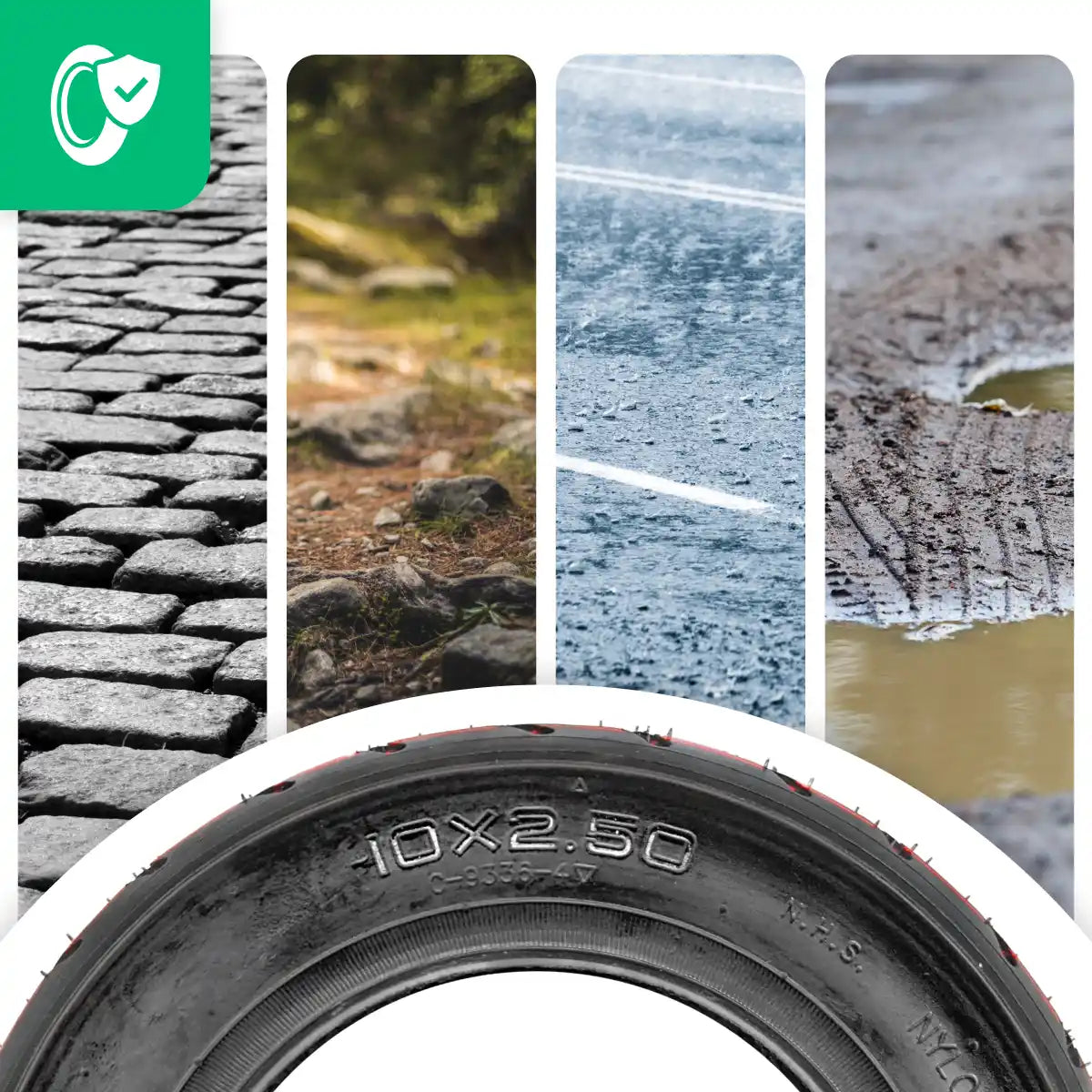 Pneumatico gonfiabile 10x2.5