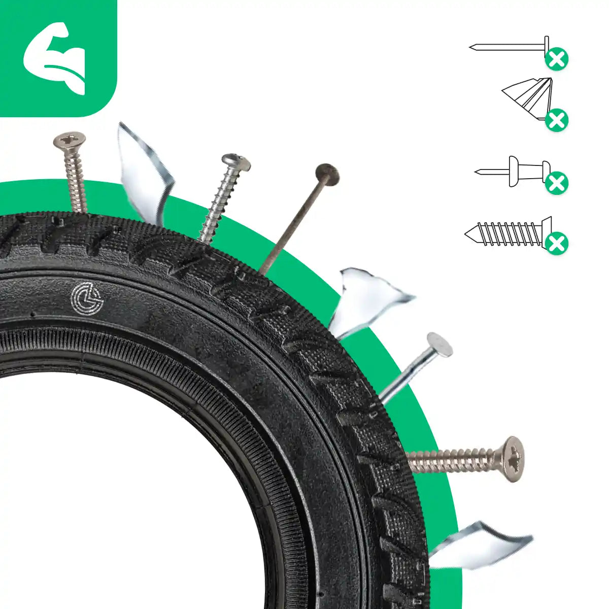 Pneumatico pieno monopattino 200 x 50