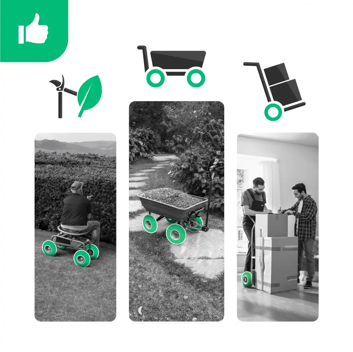 Ruota anti foratura 4.10/3.50-4 carrello alesaggio 16 mm