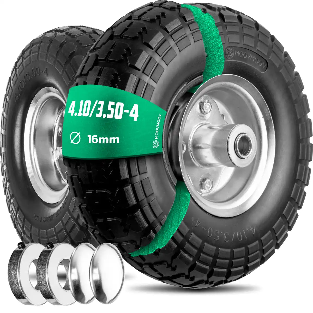 Ruota antiperforazione 4.10/3.50-4 cerchio in acciaio foro 16mm