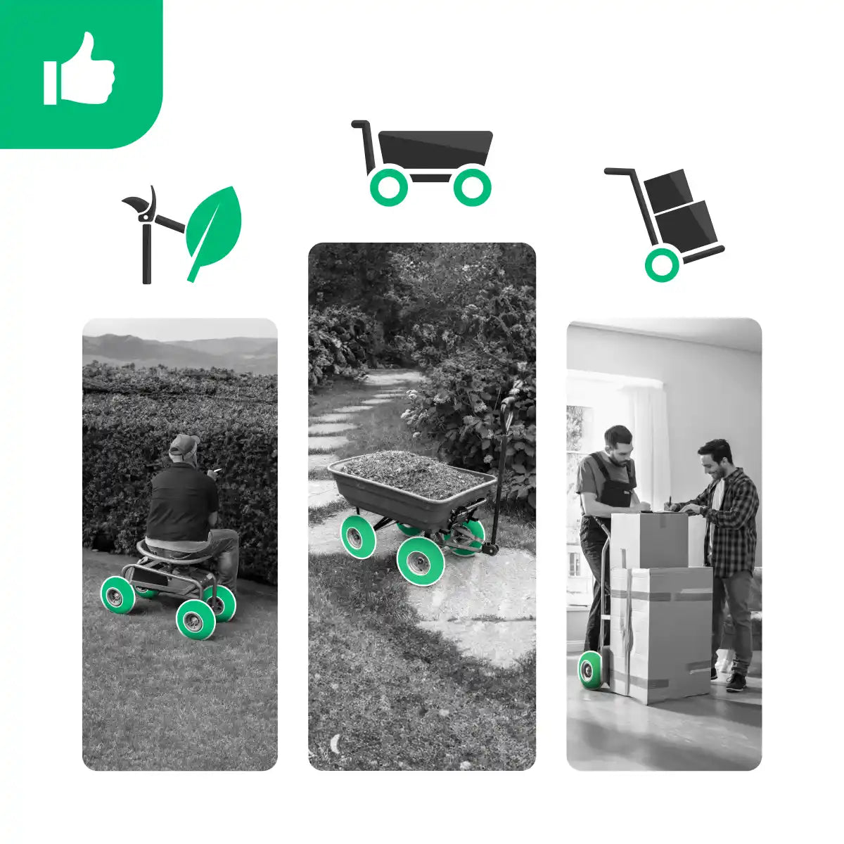 Ruote carrello 4.10/3.50-4 cerchio in acciaio foro 20mm