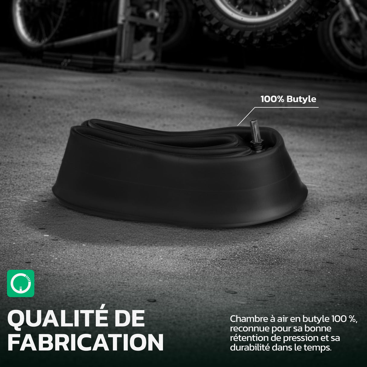 Chambre à air 3.00/3.25-19 renforcée valve droite (TR6)