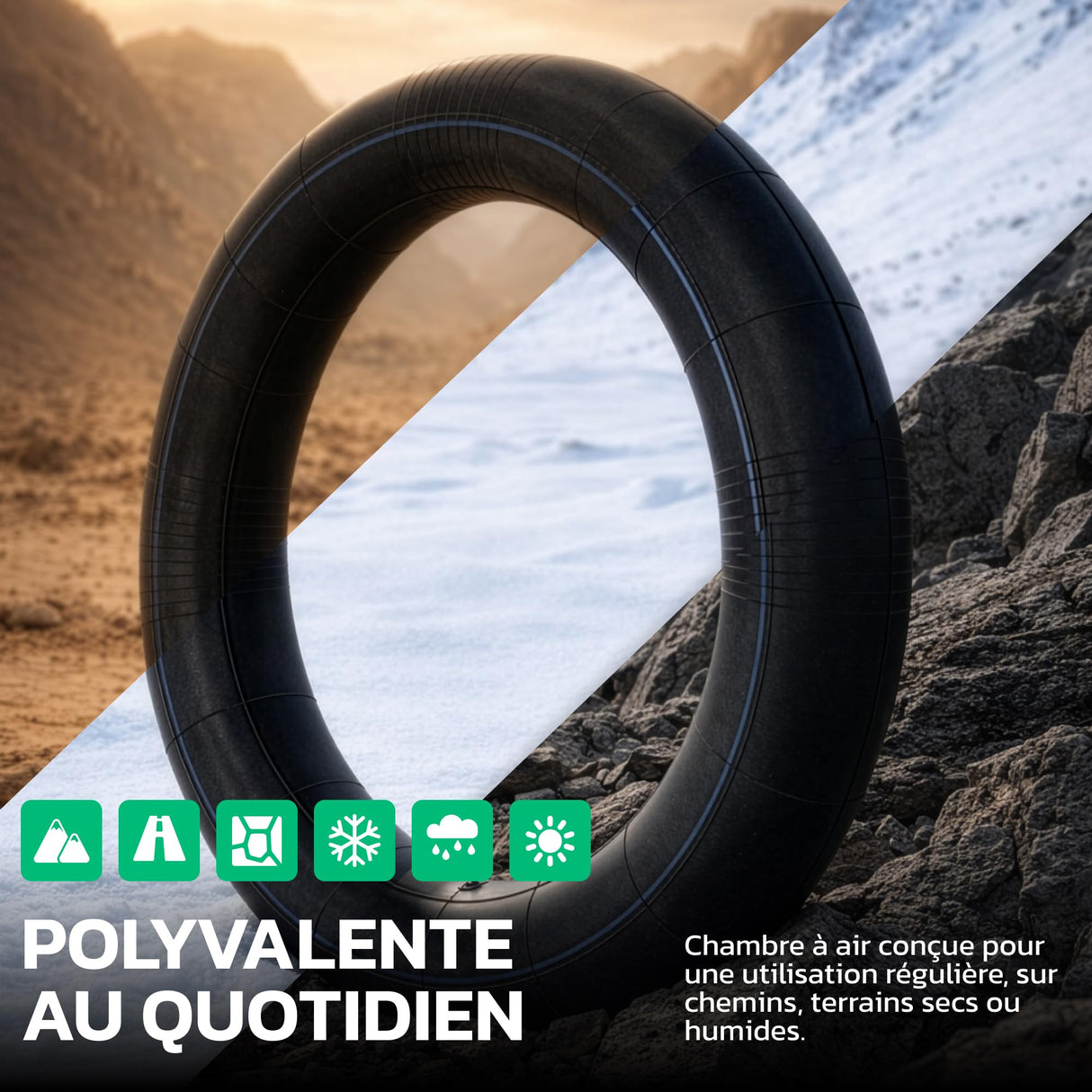 Chambre à air 3.50/4.00-18 valve droite (TR4)