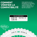Chambre à air 3.00/3.25-19 renforcée valve droite (TR6)